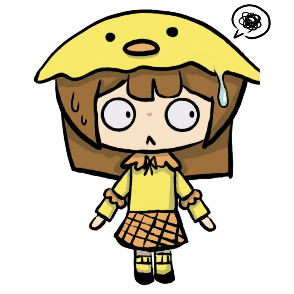 Duckie Girl feeling anxious